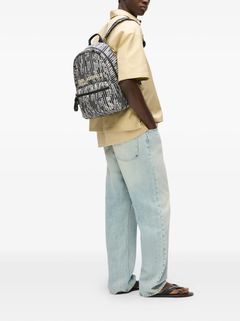  Karl Lagerfeld Jeans All-over Print Backpack - Black 