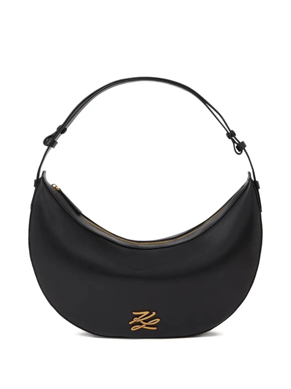 Karl Lagerfeld Borsa a spalla K/Autograph extra grande in pelle - Nero