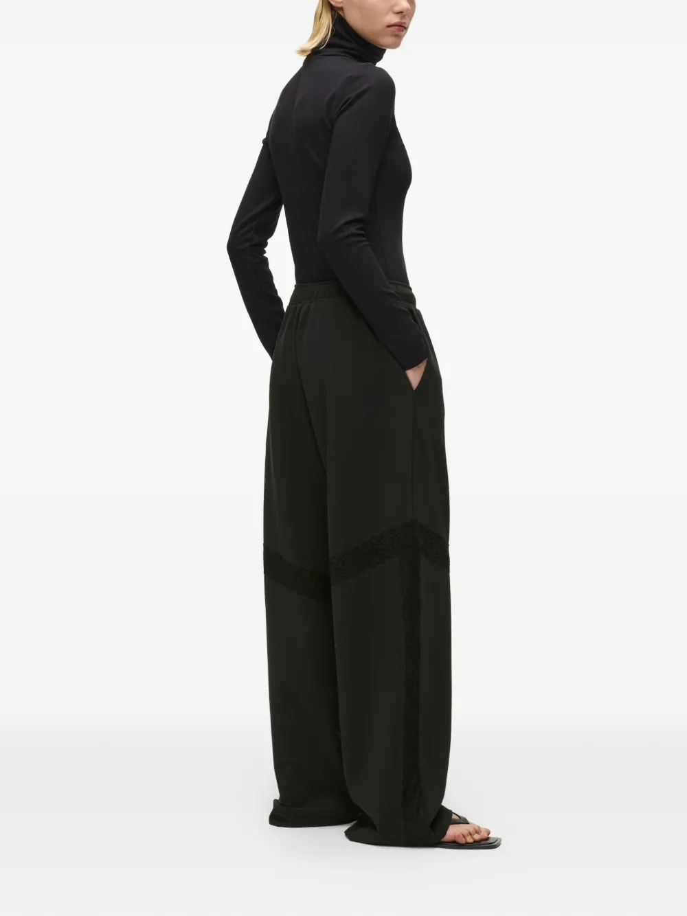 Karl Lagerfeld Jeans Broek met vlakken Zwart