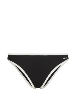 KARL LAGERFELD Slip Hipster Donna Con Logo, Confezione Da 2, Vita Bassa, Fasce Elasticizzate Con Logo A Contrasto, Tessuto Tencel Lyocell Ecologico, Morbido E Sostenibile - 5
