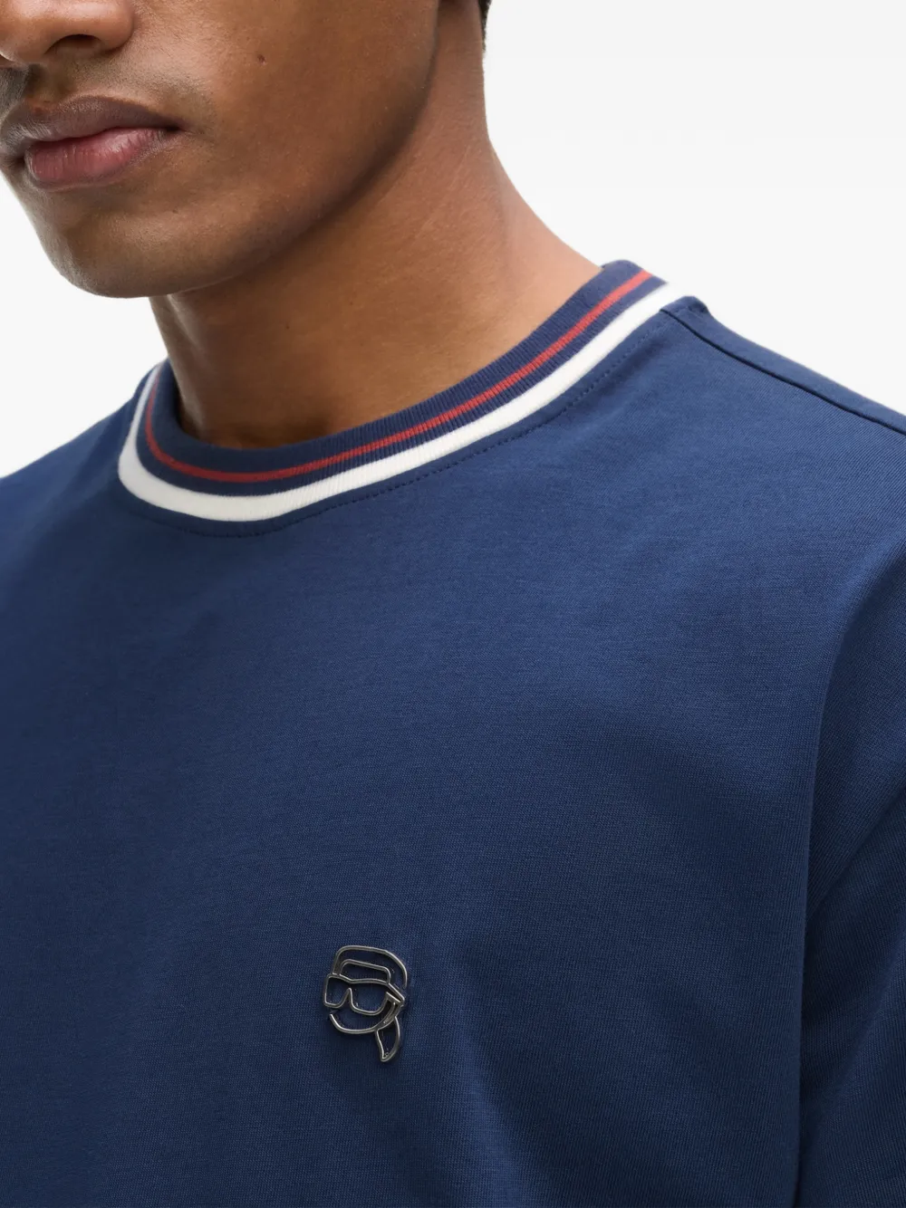Karl Lagerfeld Ruimvallend gestreept T-shirt Blauw