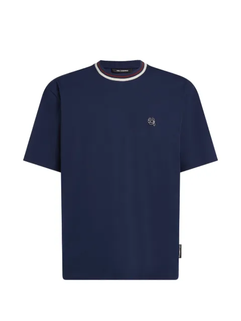 Karl Lagerfeld ikon striped neck T-shirt