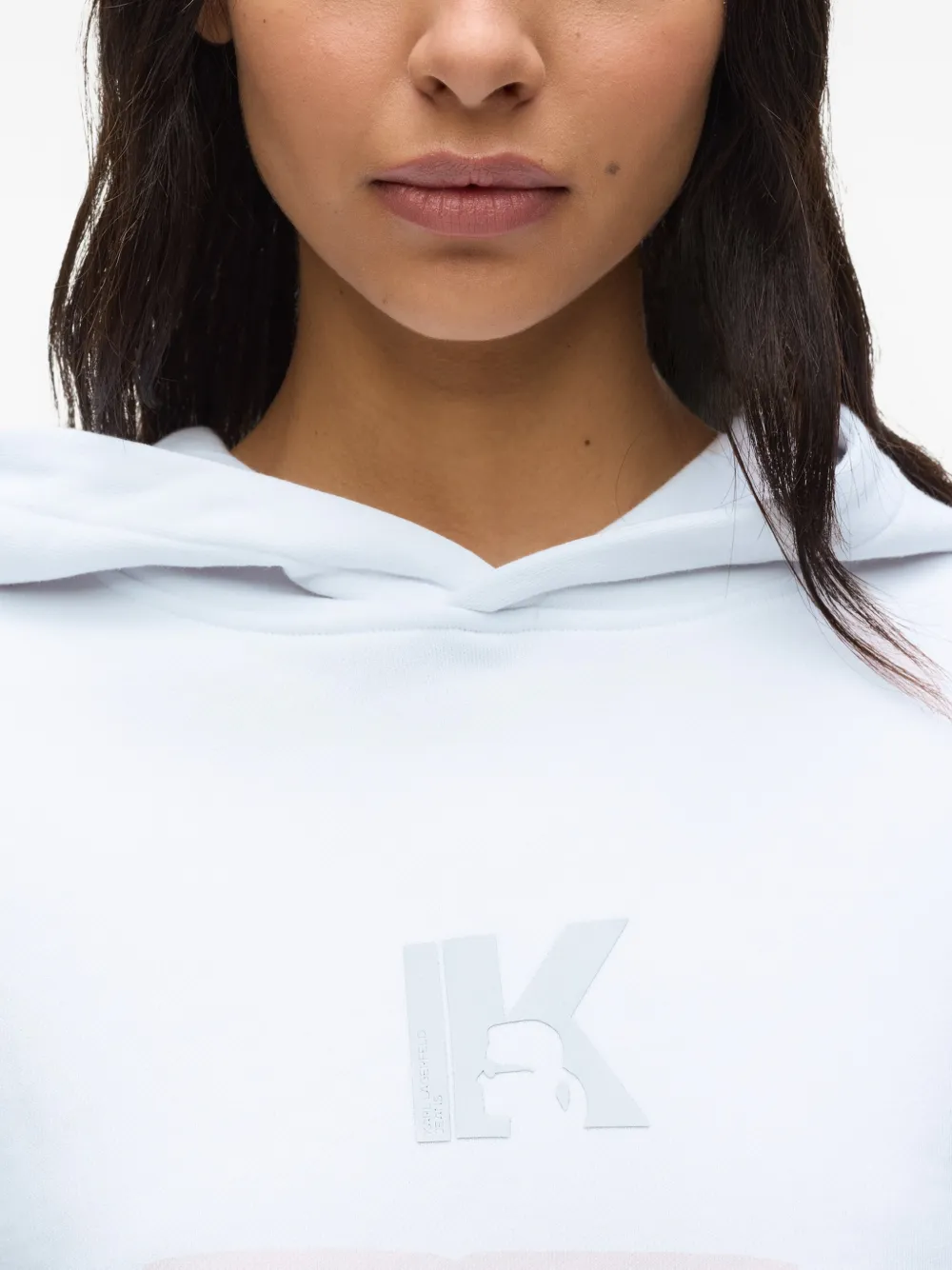 Karl Lagerfeld Jeans Hoodie met logo Wit