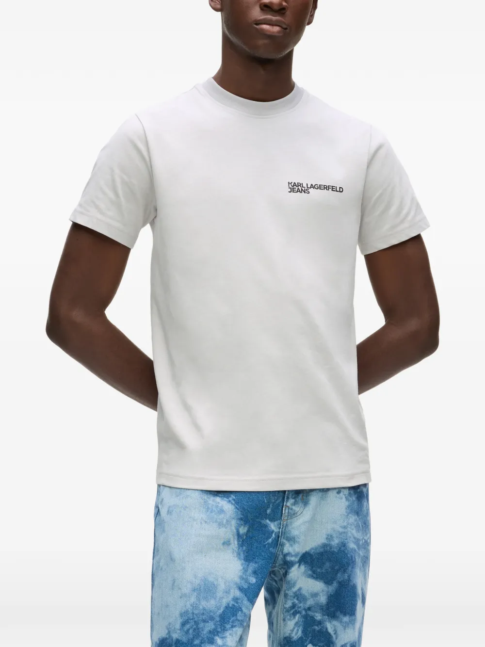 Karl Lagerfeld Jeans T-shirt met ronde hals Grijs