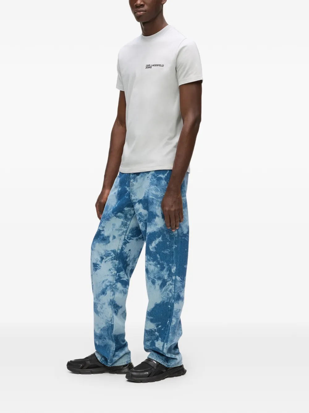 Karl Lagerfeld Jeans T-shirt met ronde hals Grijs