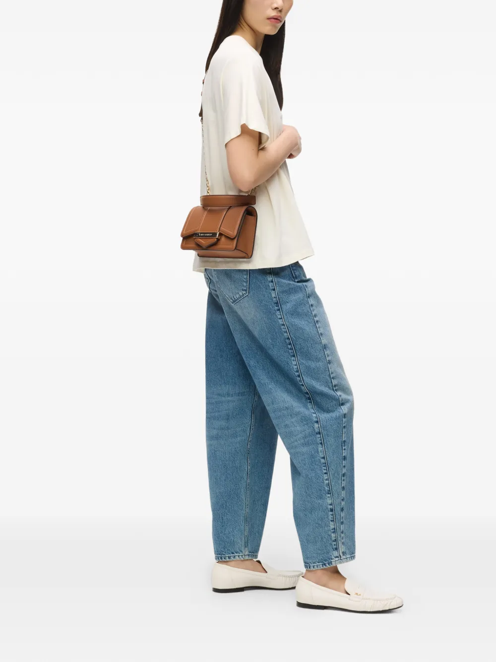 Karl Lagerfeld K Nova leren crossbodytas Bruin