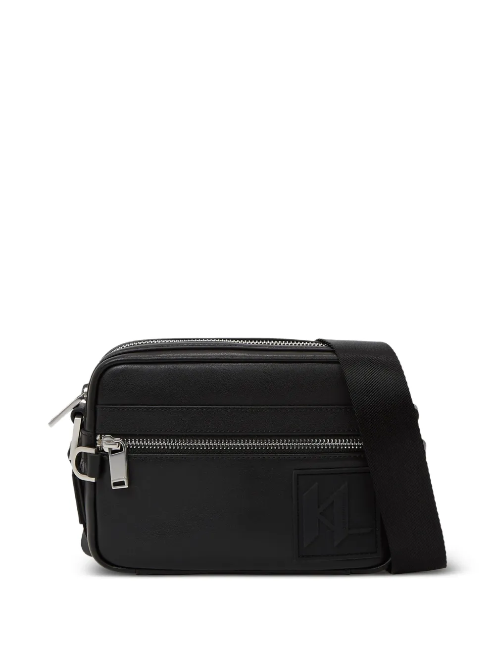 Karl Lagerfeld Borsa messenger con applicazione - Nero