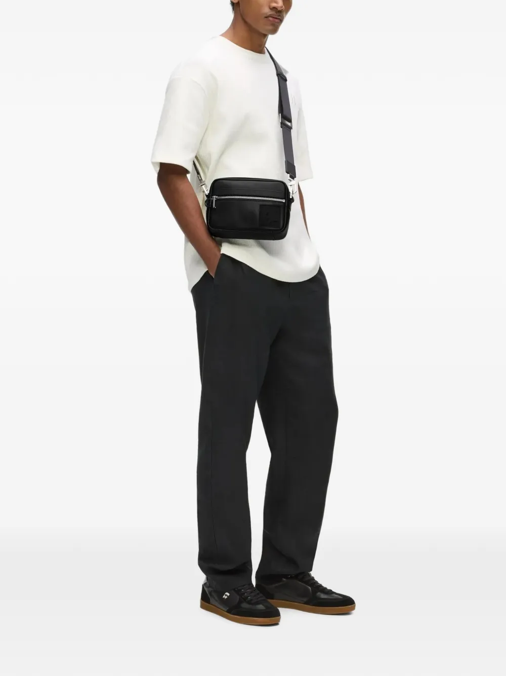 Karl Lagerfeld Messengertas met logopatch Zwart