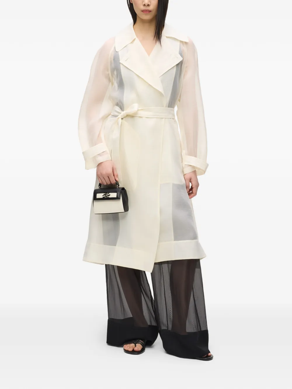  Karl Lagerfeld K/autograph Leather Tote Bag - White 
