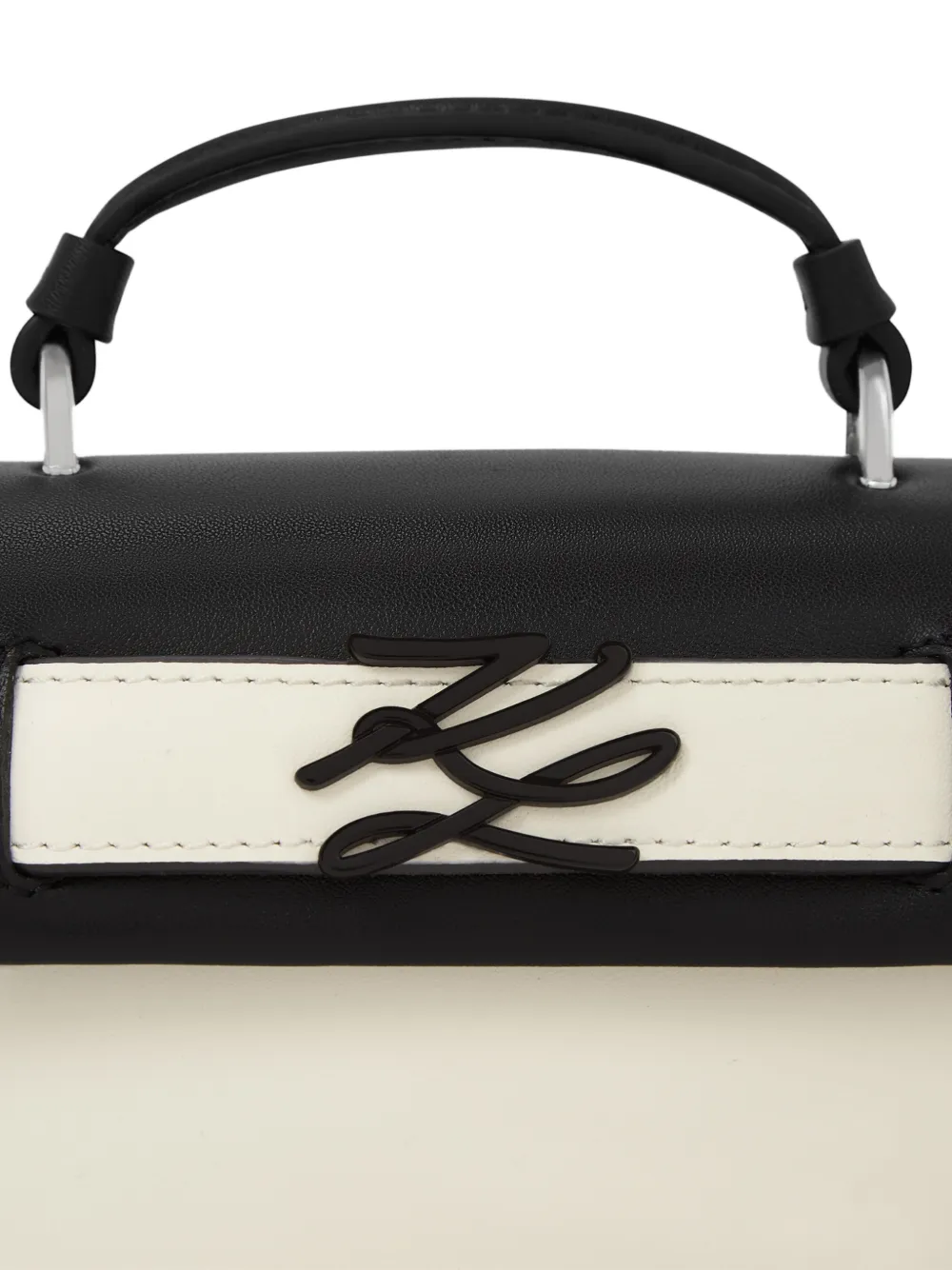 Karl Lagerfeld K Autograph leren shopper Wit