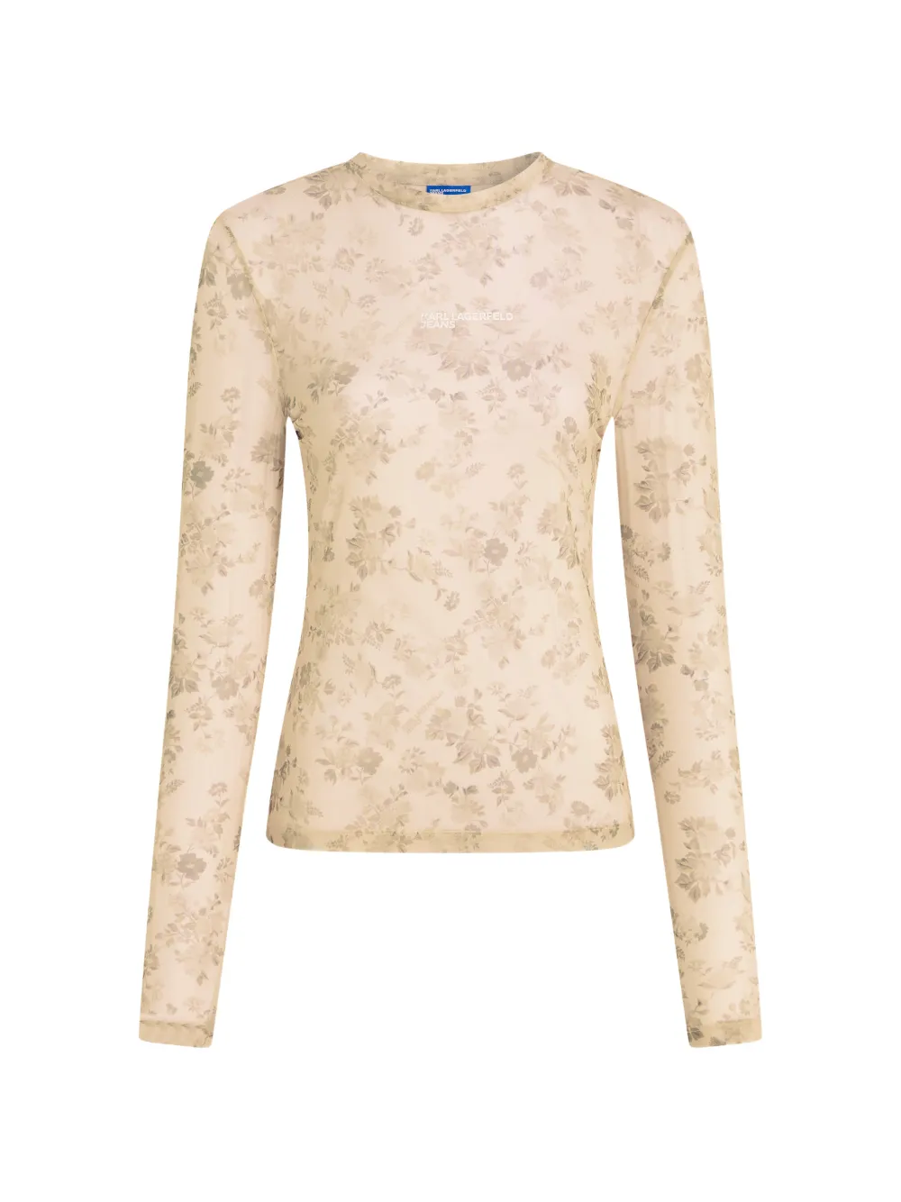 Karl Lagerfeld Jeans Top con stampa a fiori - Toni neutri
