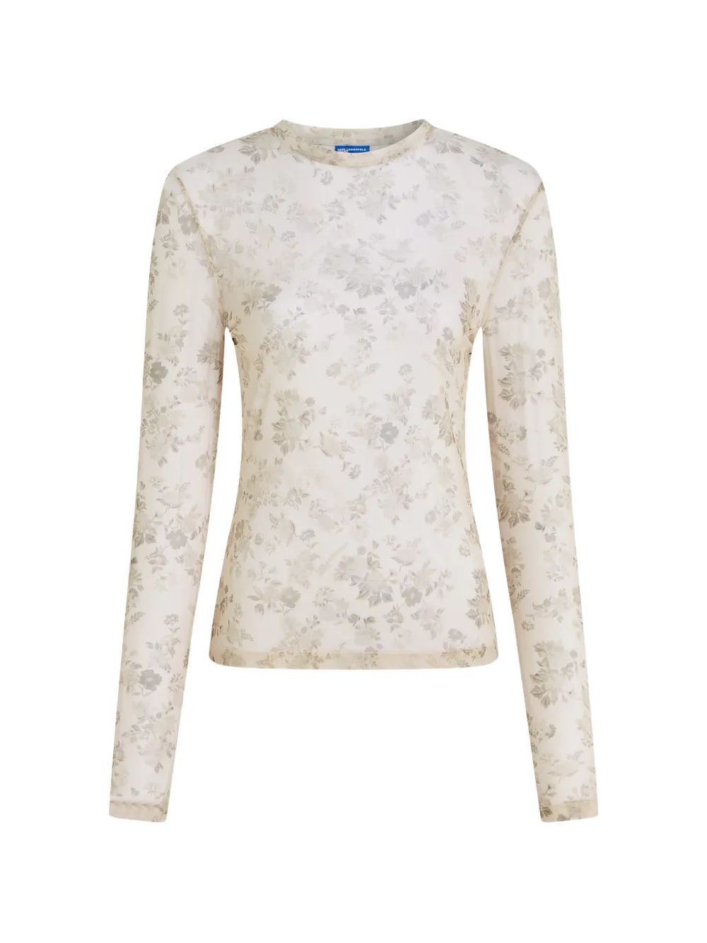 Karl Lagerfeld Jeans Top mit Blumen-Print - Nude