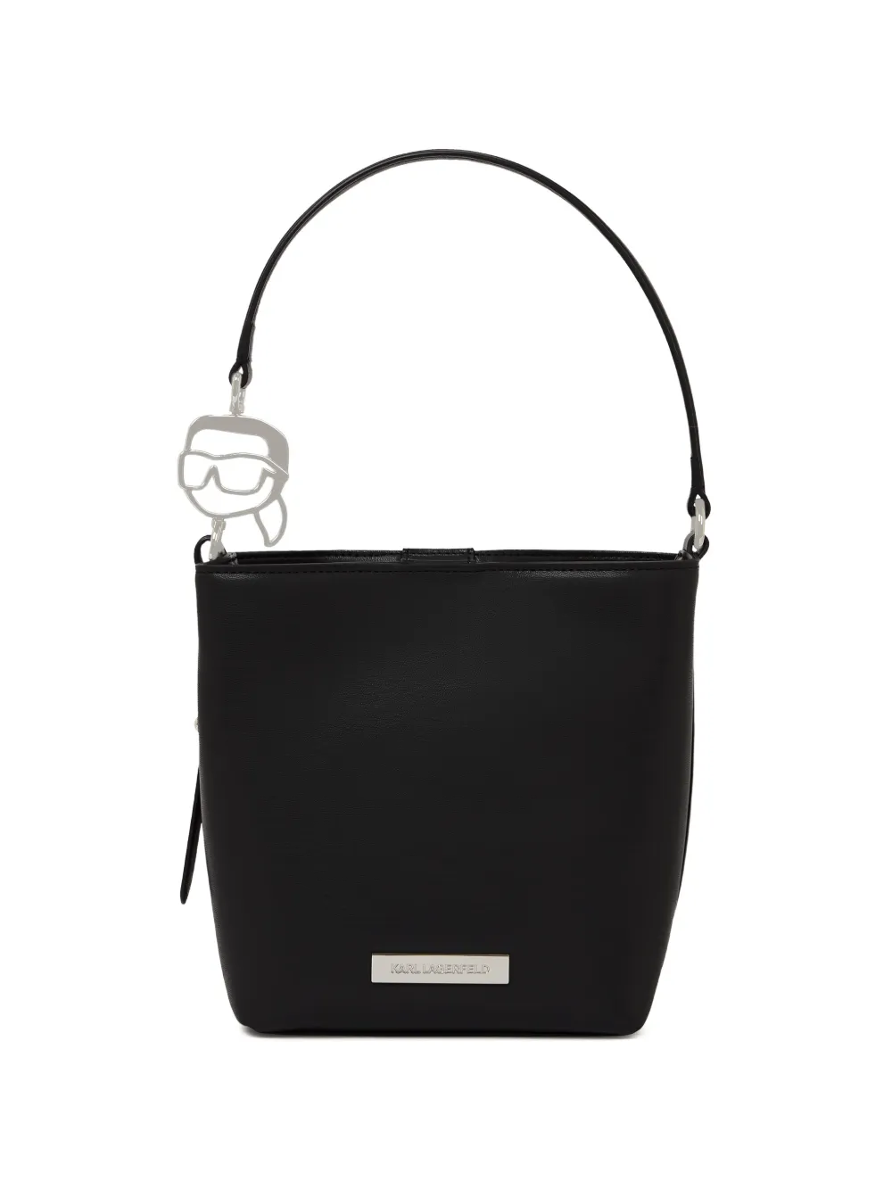 Karl Lagerfeld Borsa a secchiello piccola con placca logo - Nero