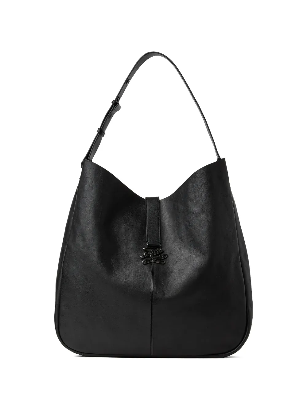 Karl Lagerfeld Borsa a spalla K/Autograph extra grande in pelle - Nero