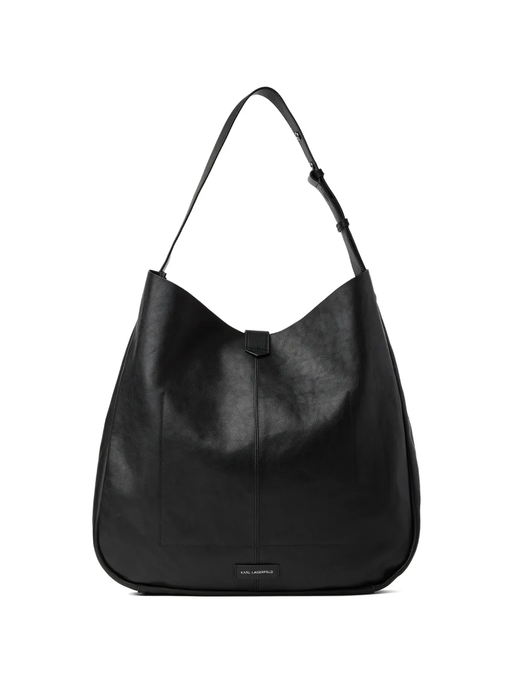 Karl Lagerfeld K Autograph extra grote leren schoudertas Zwart