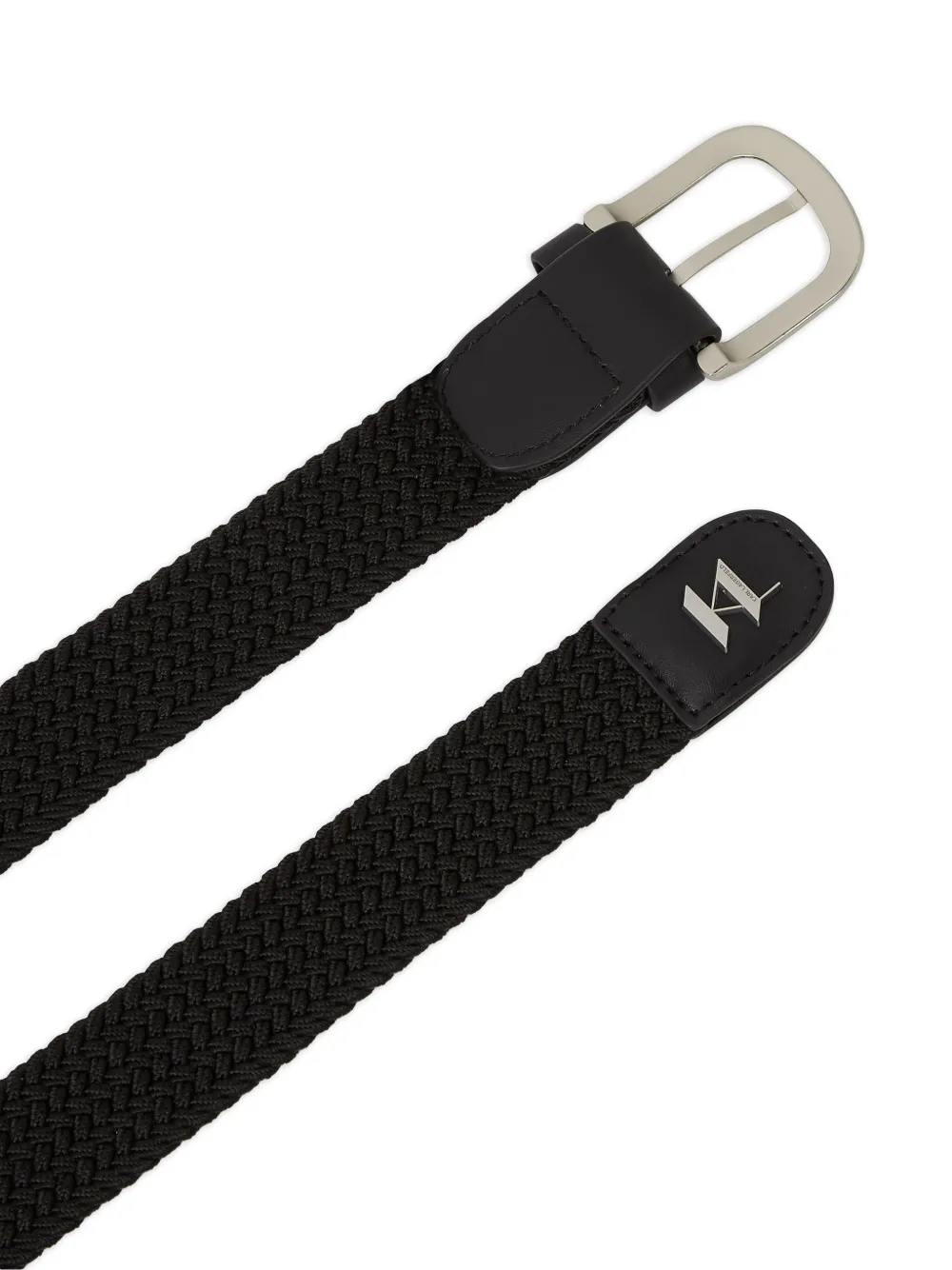Karl Lagerfeld Riem met logoplakkaat en monogram Zwart