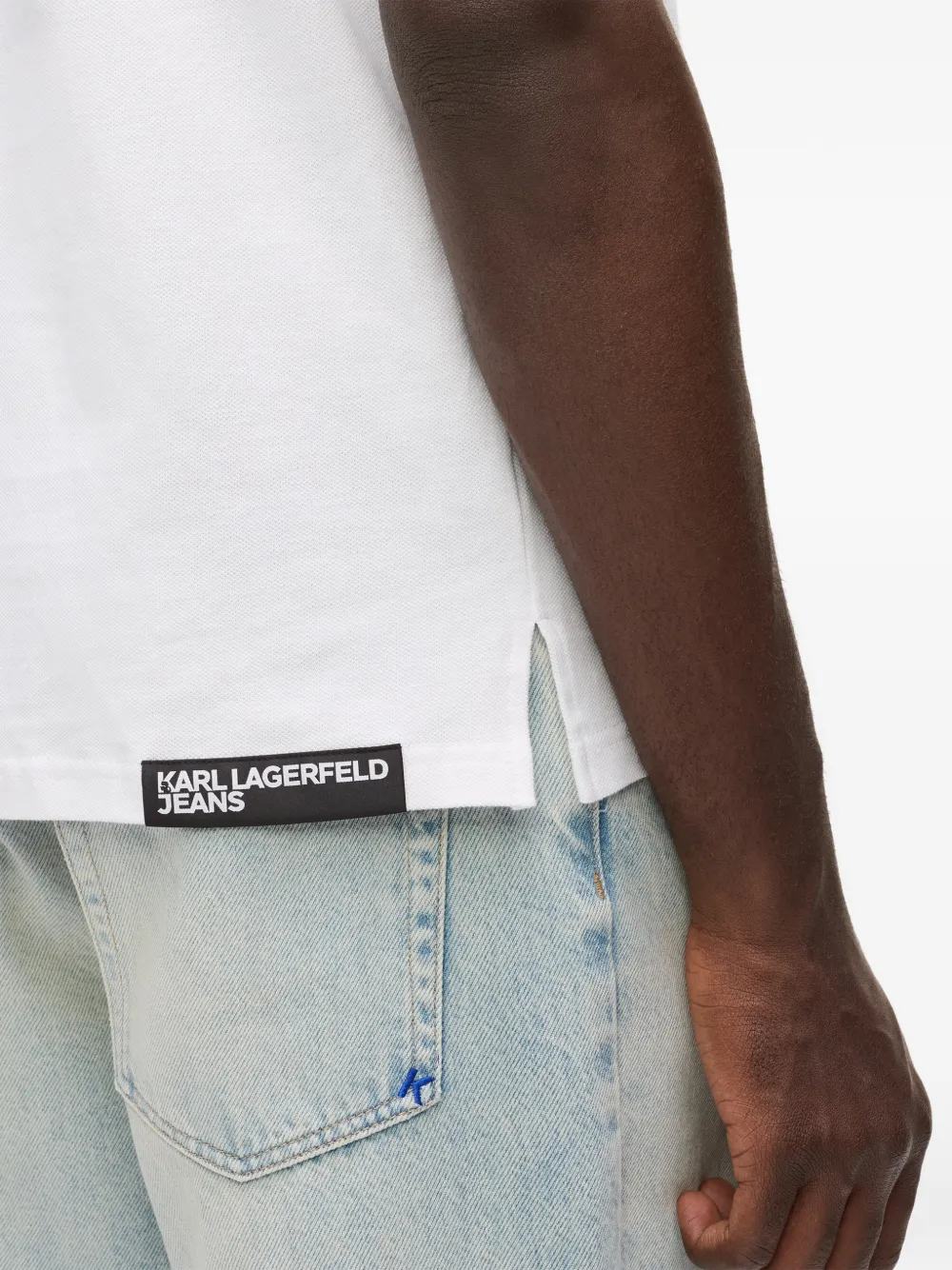 Karl Lagerfeld Jeans Katoenen poloshirt Wit