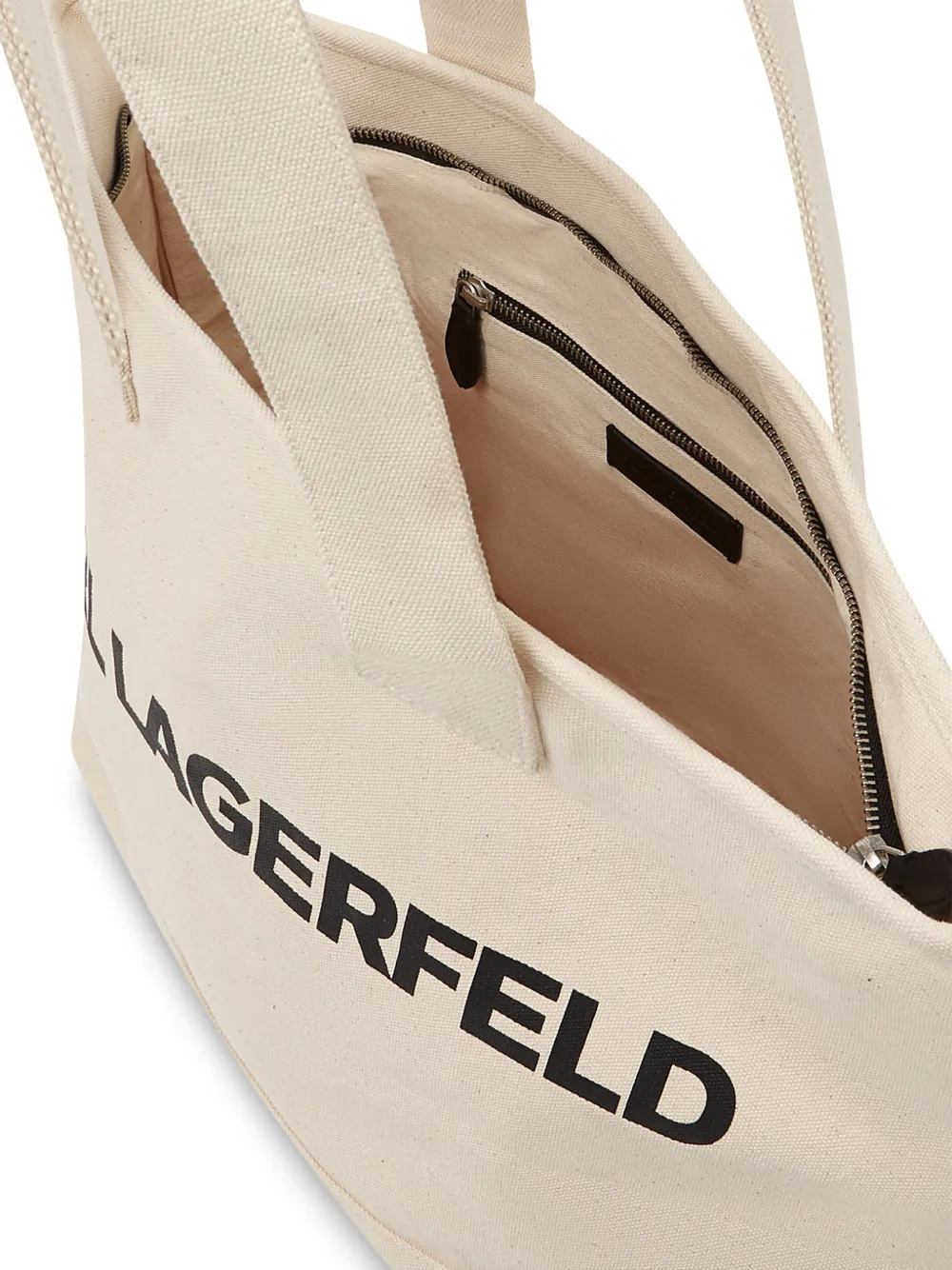 Karl Lagerfeld Shopper met logo Beige
