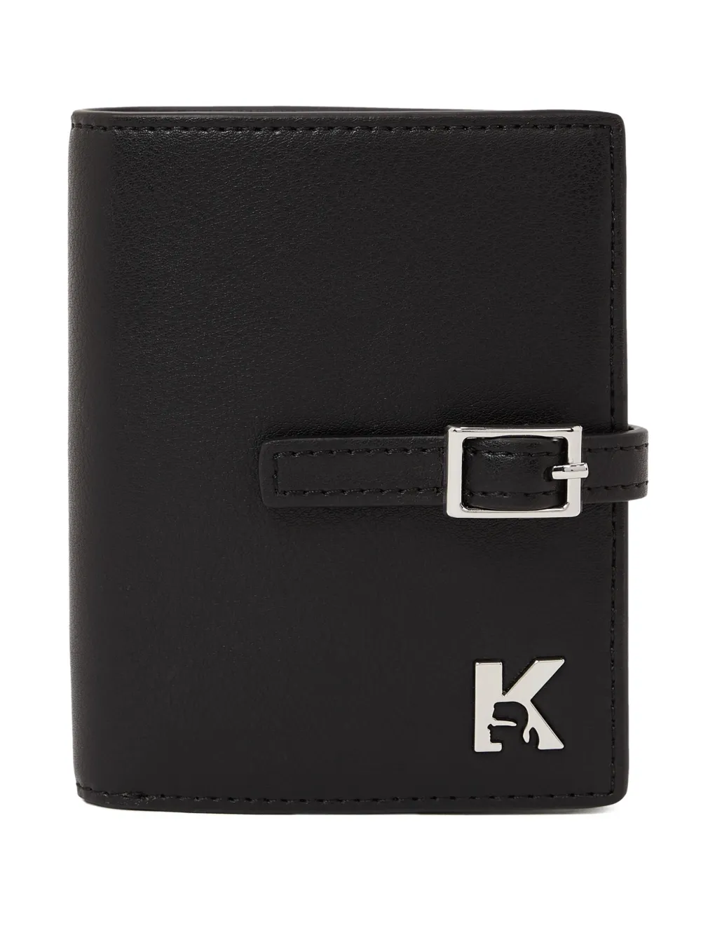 Karl Lagerfeld Jeans Portafoglio bi-fold con applicazione - Nero