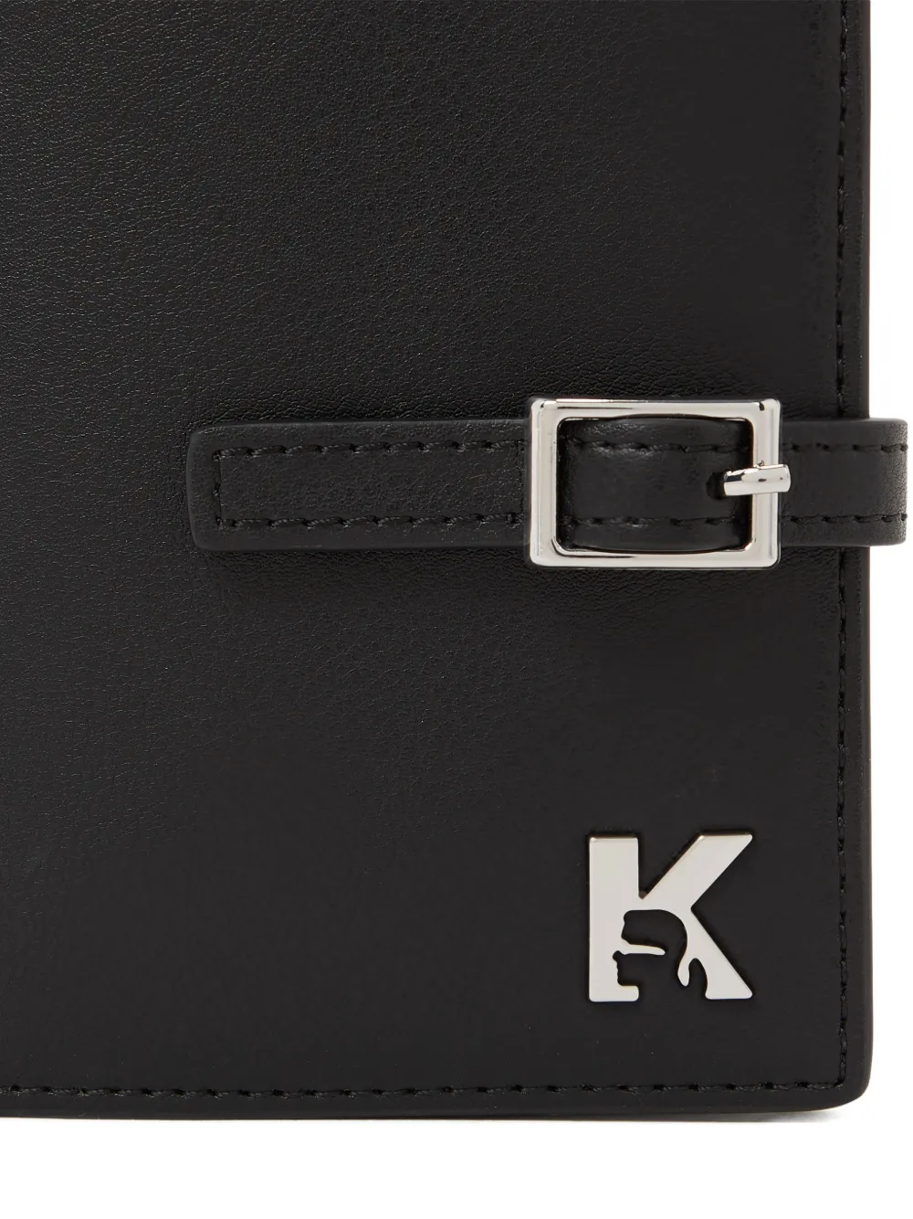 Karl Lagerfeld Jeans Portemonnee met logoplakkaat Zwart