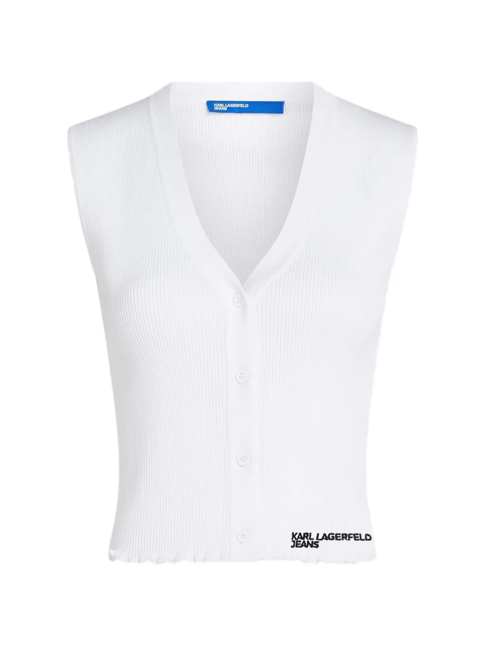Karl Lagerfeld Jeans Top con scollo a V - Bianco