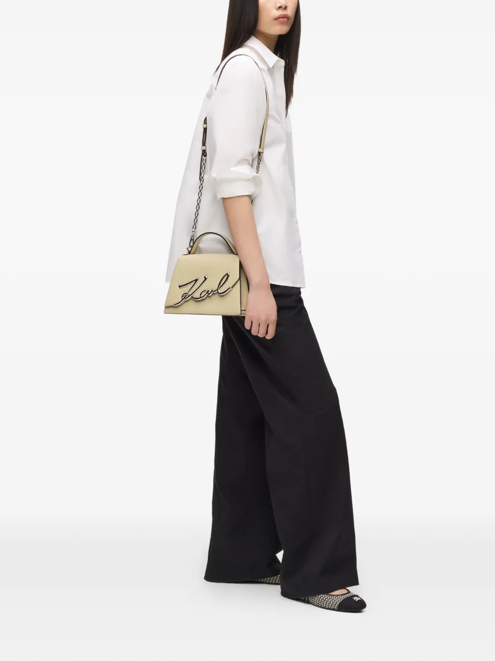 Karl Lagerfeld K Signature medium crossbodytas Beige