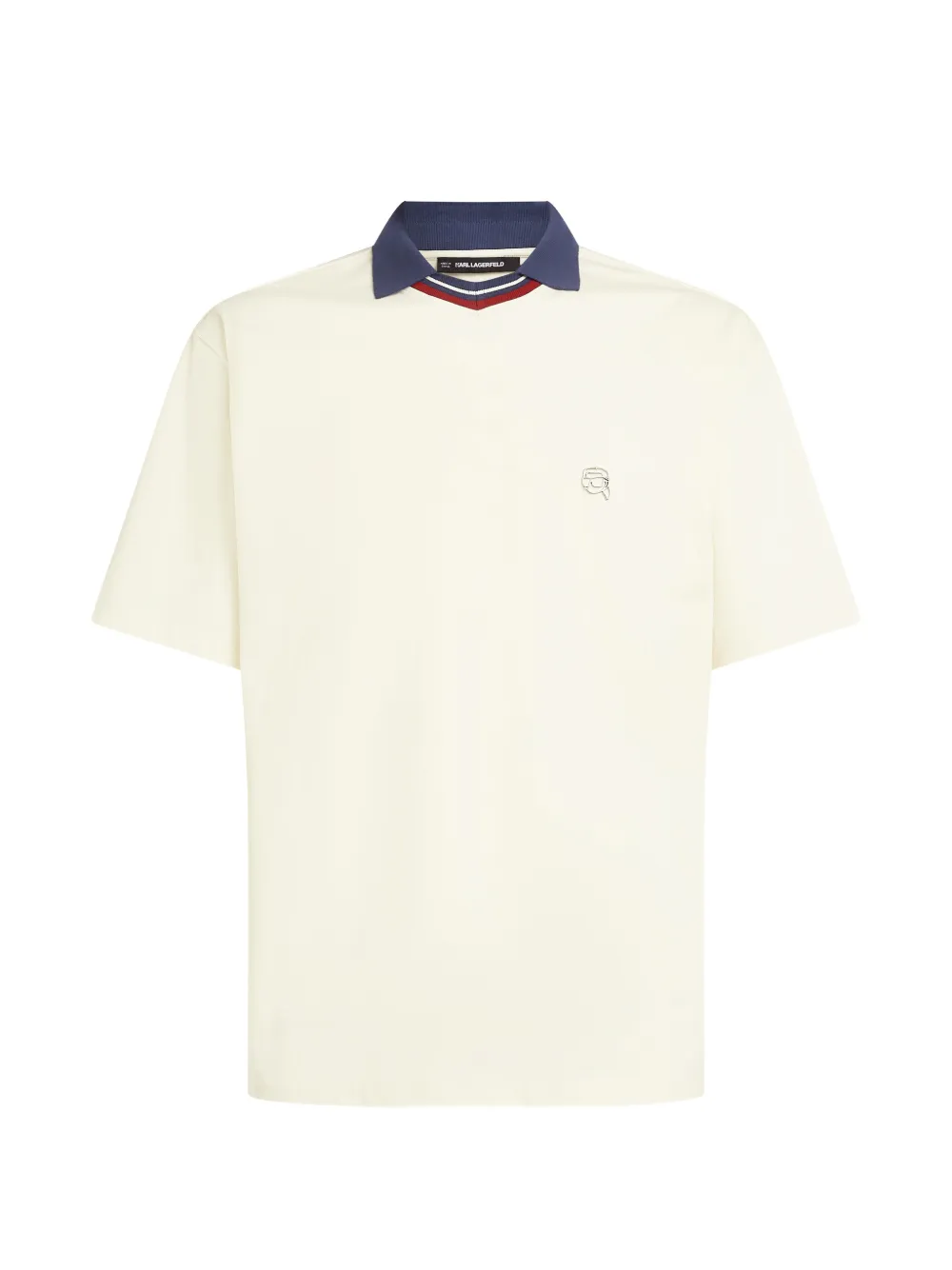 Karl Lagerfeld T-shirt con scollo a V - Toni neutri