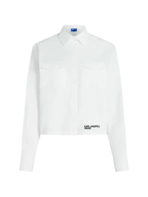 Karl Lagerfeld Jeans flap-pocket logo shirt