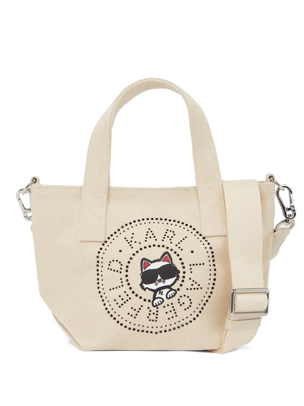 Karl Lagerfeld Borsa tote Ikon Choupette piccola - Toni neutri