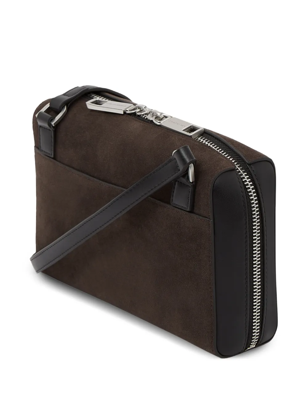  Karl Lagerfeld Faux Suede Messenger Bag - Brown 
