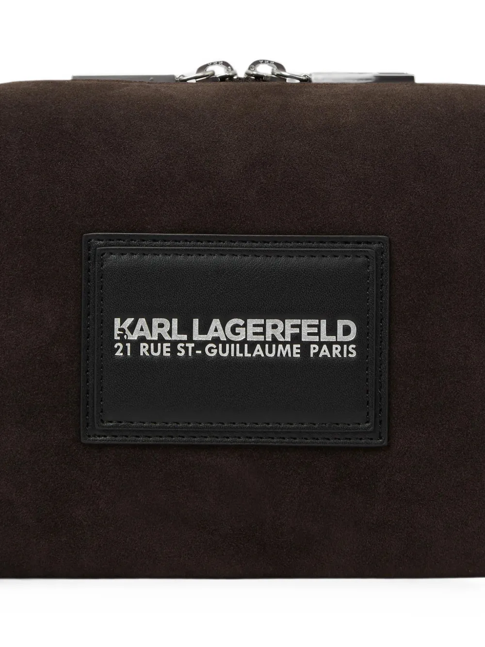 Karl Lagerfeld Messengertas van imitatie suède Bruin