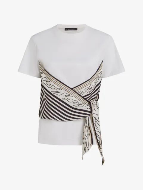 Karl Lagerfeld scarf-print T-shirt