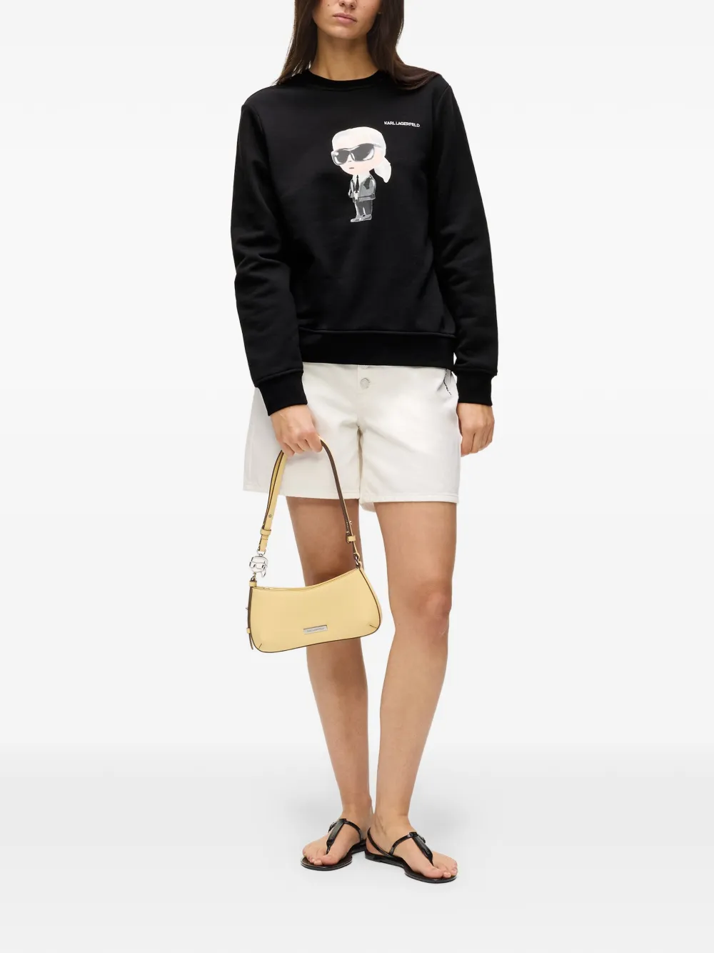  Karl Lagerfeld Ikon Aquarelle Sweatshirt - Black 