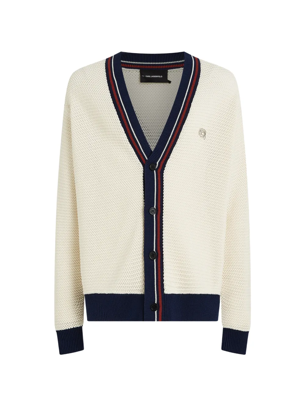 Karl Lagerfeld Cardigan a righe - Toni neutri