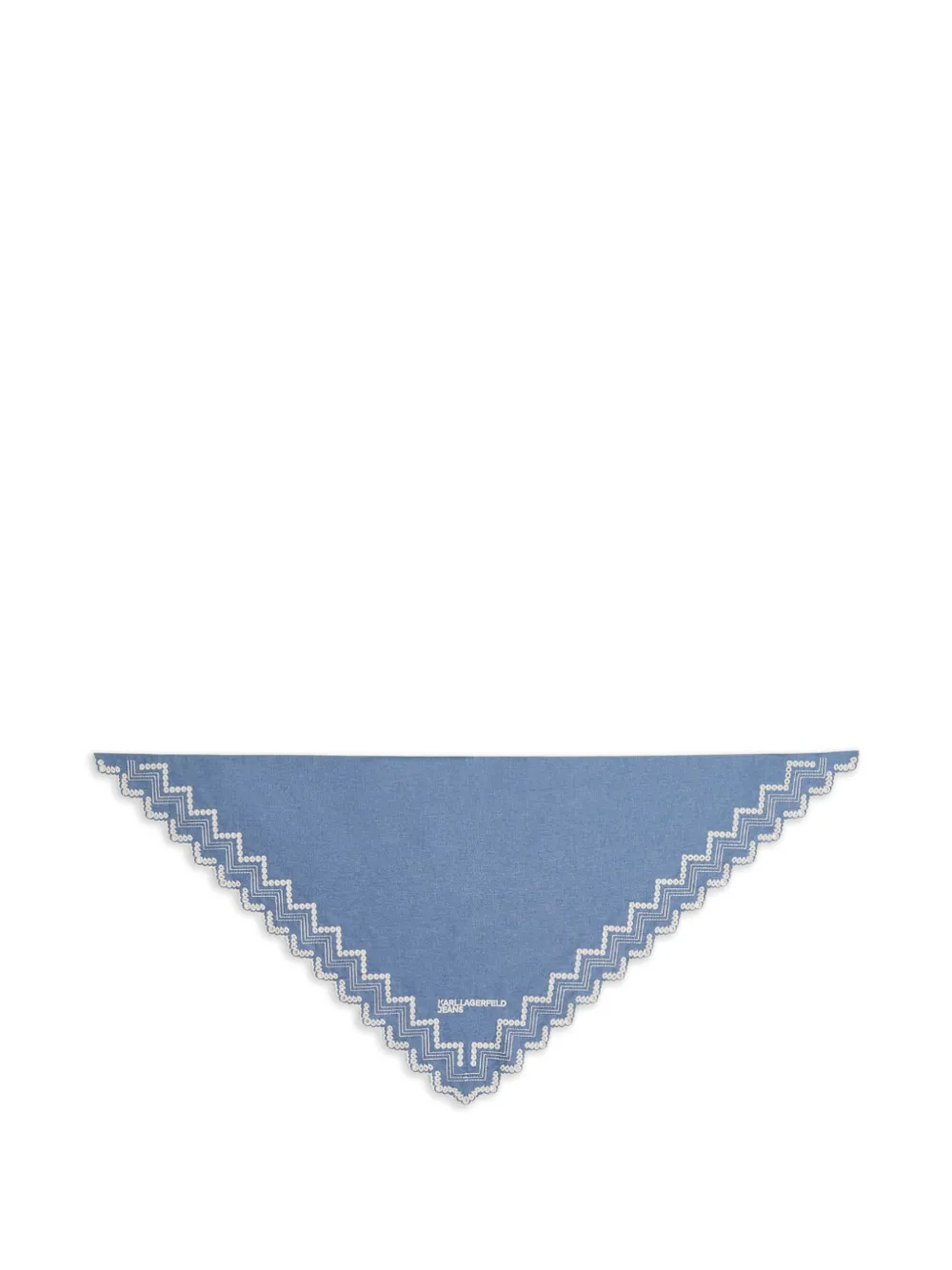 Karl Lagerfeld Jeans Bandana-Schal mit Triangel-Stickerei - Blau
