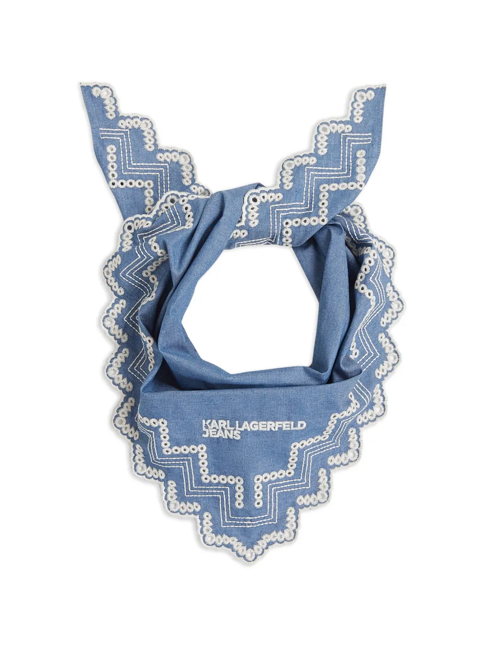  Karl Lagerfeld Jeans Bandana Con Bordado Triangular - Azul 