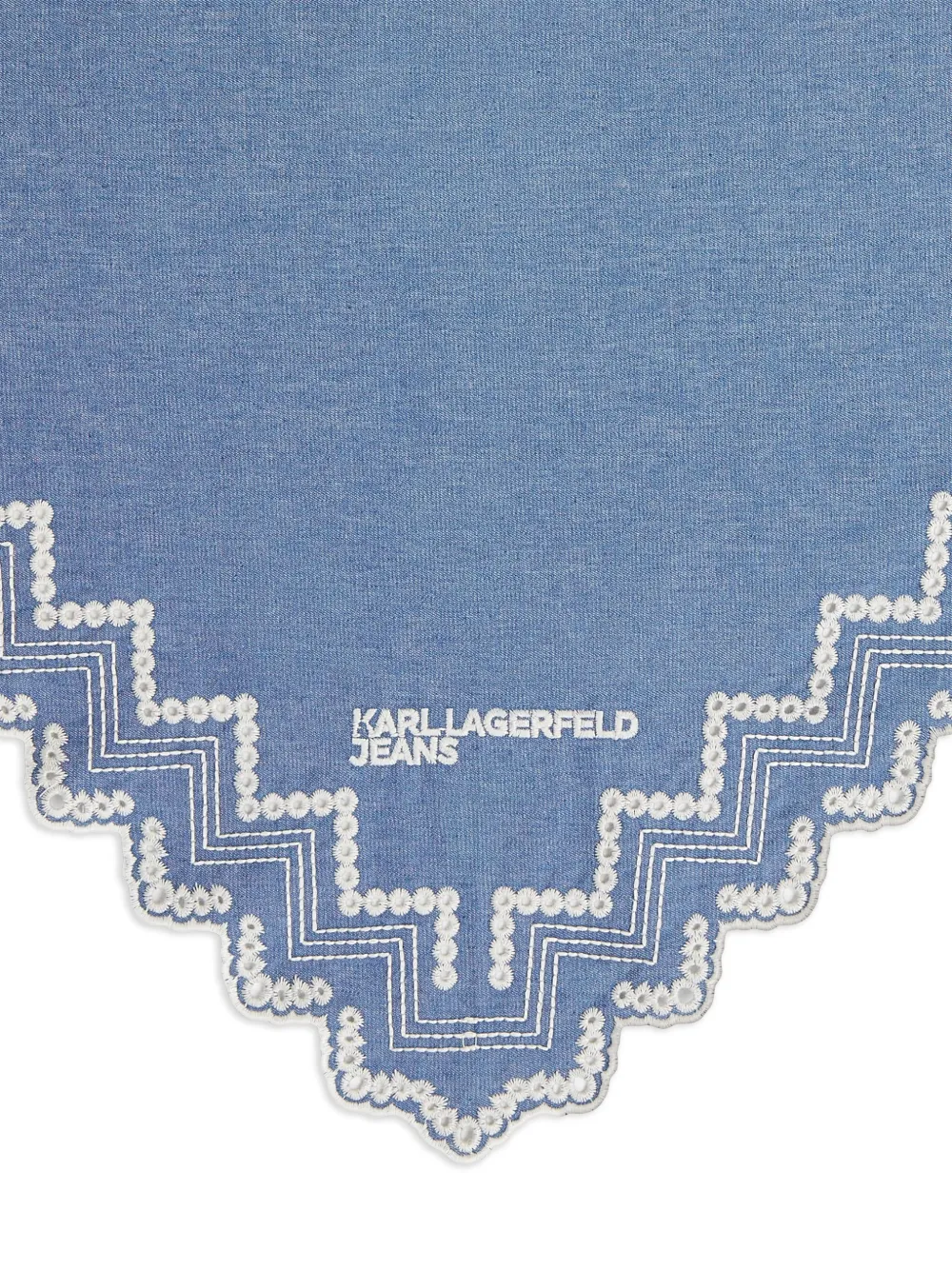  Karl Lagerfeld Jeans Bandana Con Bordado Triangular - Azul 