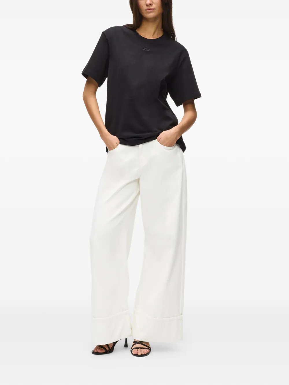 Karl Lagerfeld Vaqueros Con Bolsillos - Blanco 
