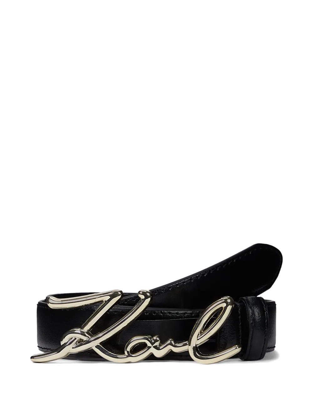 Karl Lagerfeld K/Signature leather belt - Nero