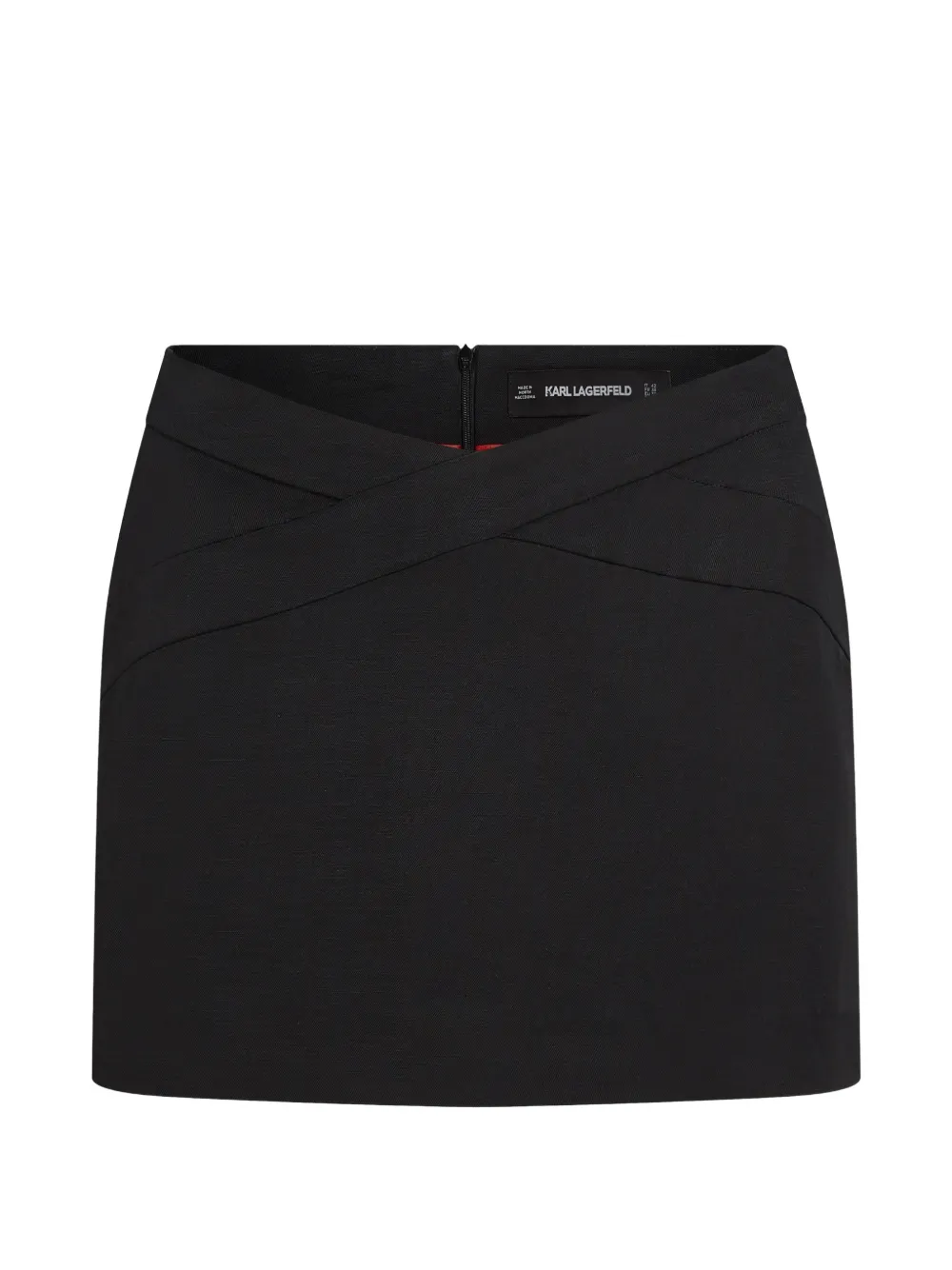 Karl Lagerfeld Minigonna con zip - Nero