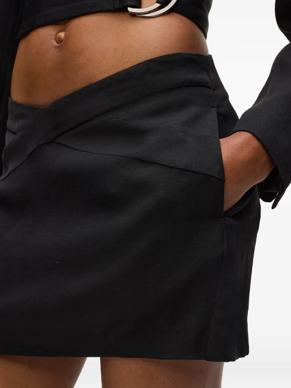 Karl Lagerfeld KL Studio mini-rok met ritssluiting Zwart