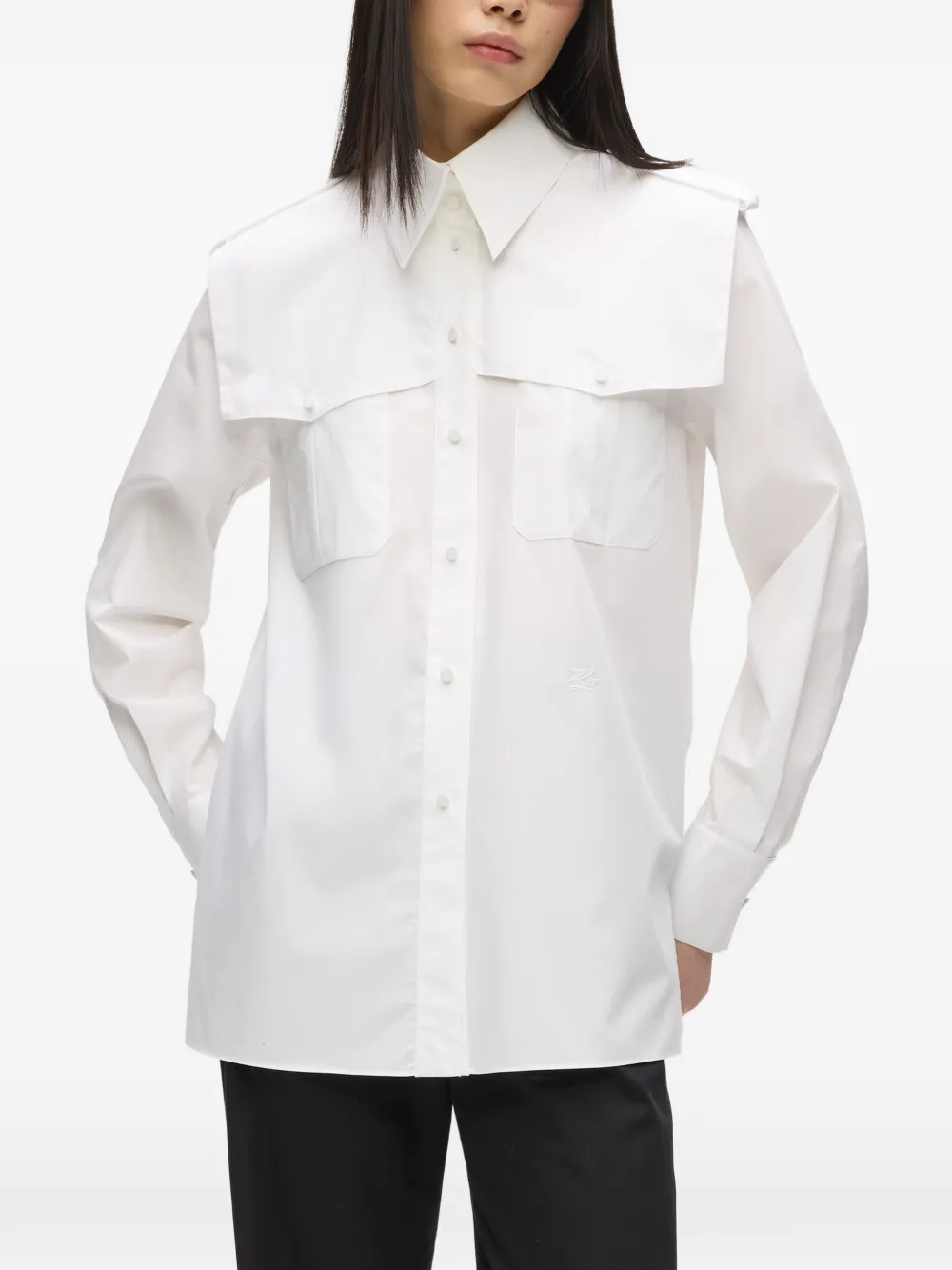Karl Lagerfeld Archive popeline blouse Wit