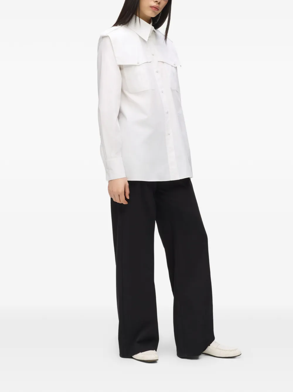 Karl Lagerfeld Archive popeline blouse Wit