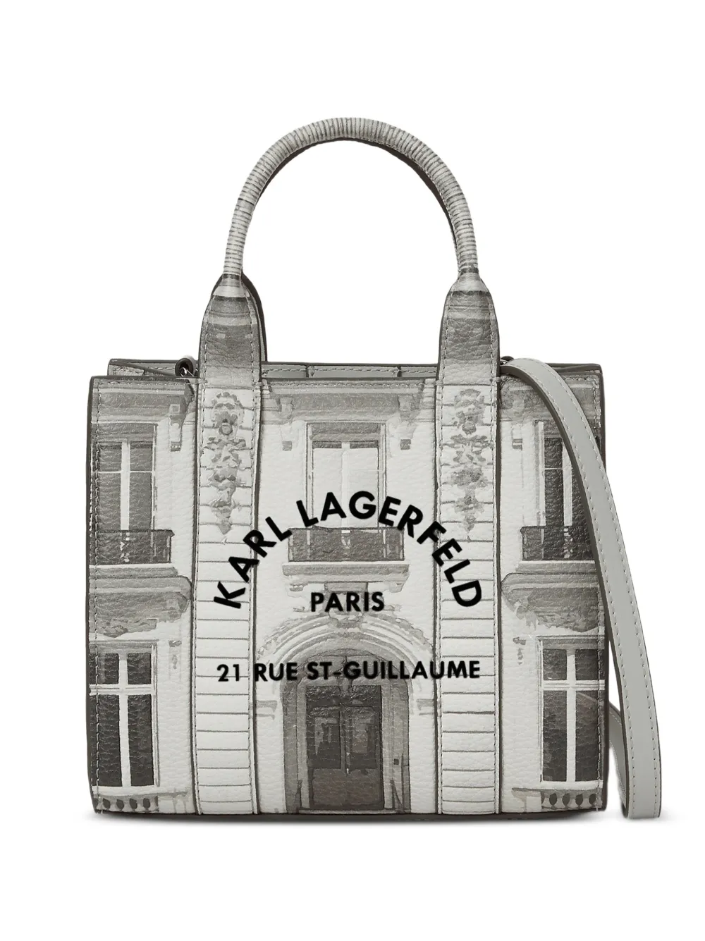 Karl Lagerfeld Borsa tote Rue St-Guillaume Maison mini - Toni neutri