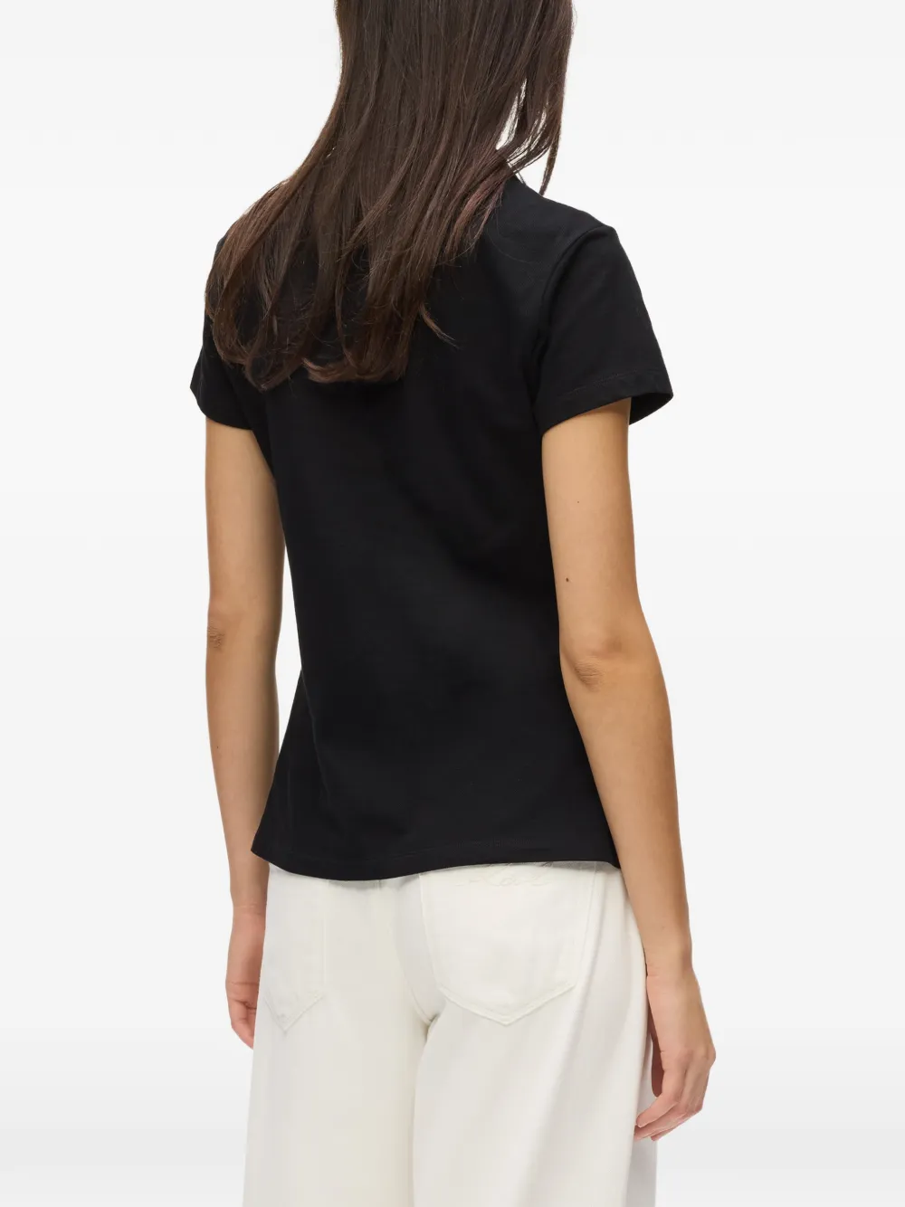 Karl Lagerfeld Piqué poloshirt met klassieke kraag Zwart