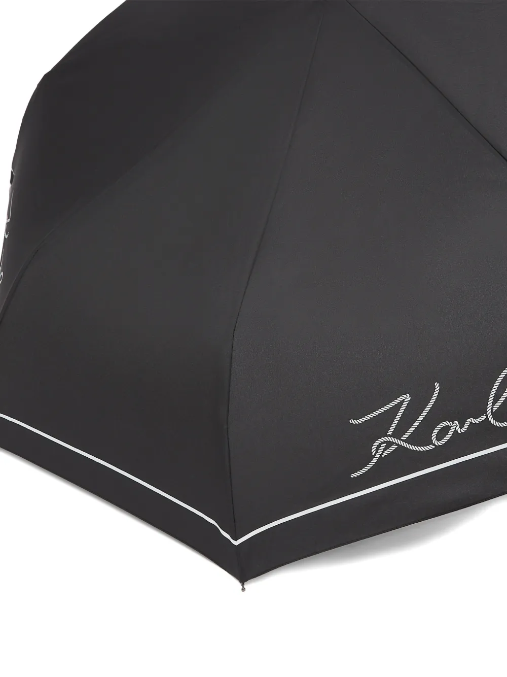 Karl Lagerfeld Kleine K Signature paraplu met touw Zwart