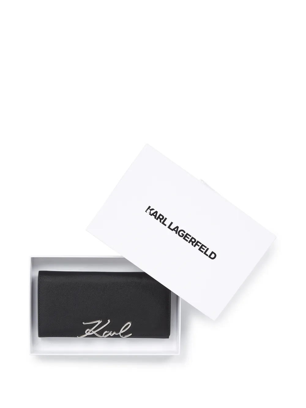  Karl Lagerfeld K/signature Continental Wallet - Black 