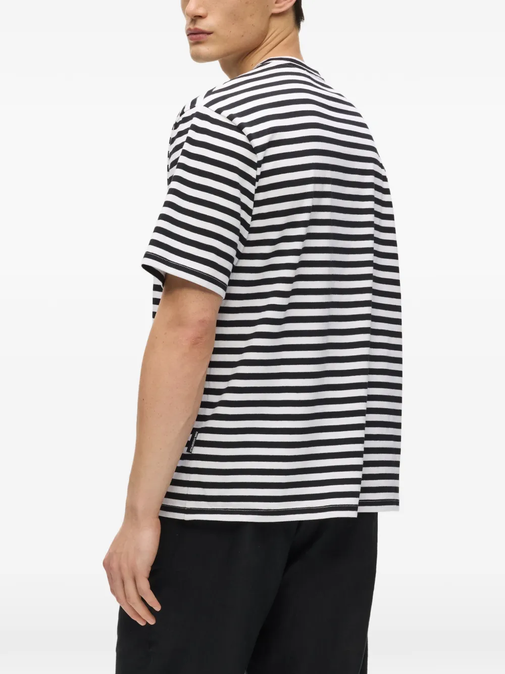 Karl Lagerfeld Ikon ruimvallend gestreept T-shirt Wit