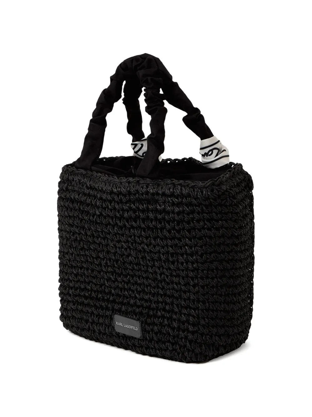 Karl Lagerfeld Signature strandtas met sjaal Zwart