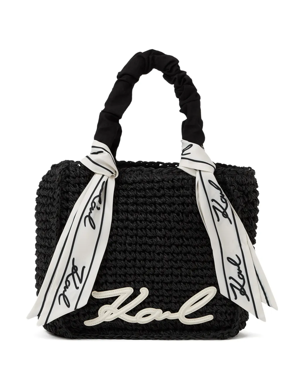 Karl Lagerfeld Signature Scarf Strandtasche - Schwarz
